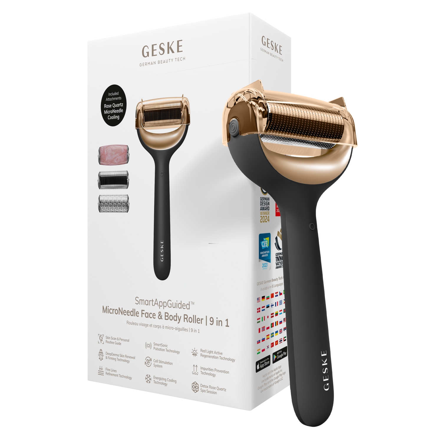 SmartAppGuided™ MicroNeedle Face & Body Roller | 9 in 1