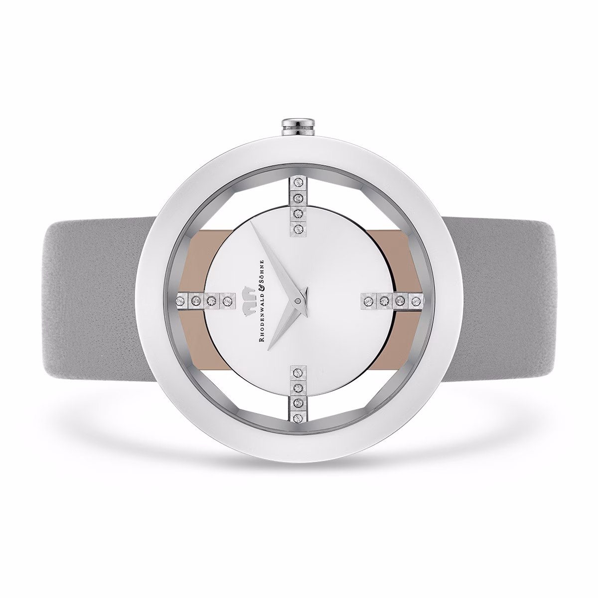 Armband-Uhr Lucrezia aus Echtleder in schwarz