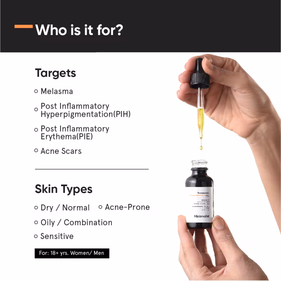 Minimalist  Tranexamic Acid 03% Face Serum, Reduces Acne Scars, Melasma, PIE & PIH