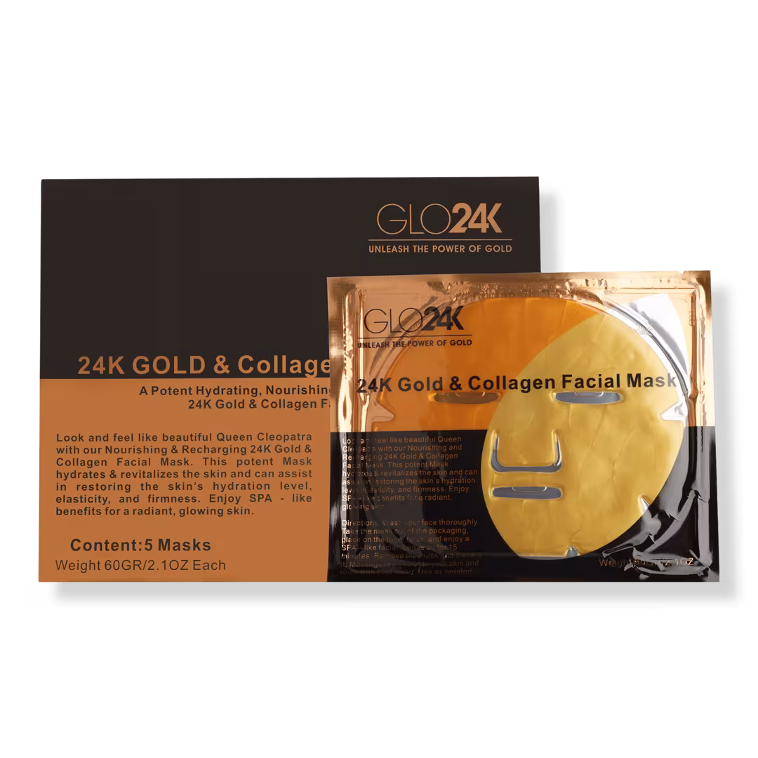 Glo24k  24K Gold & Collagen Facial Mask Set