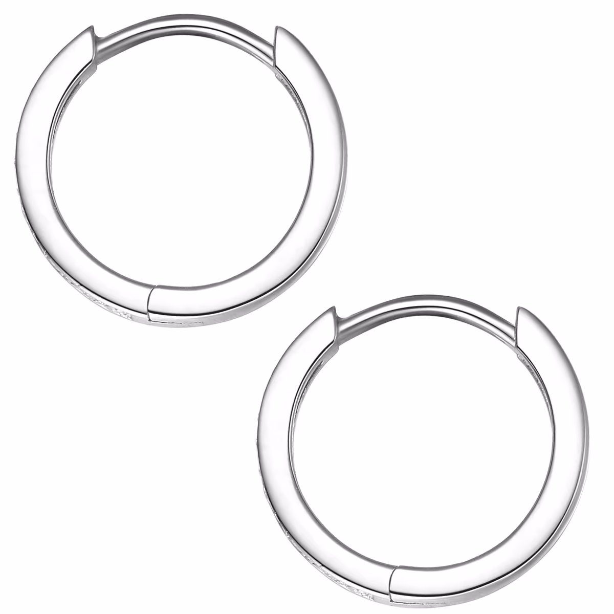 Creolen Sterling Silber Zirkonia in Silber