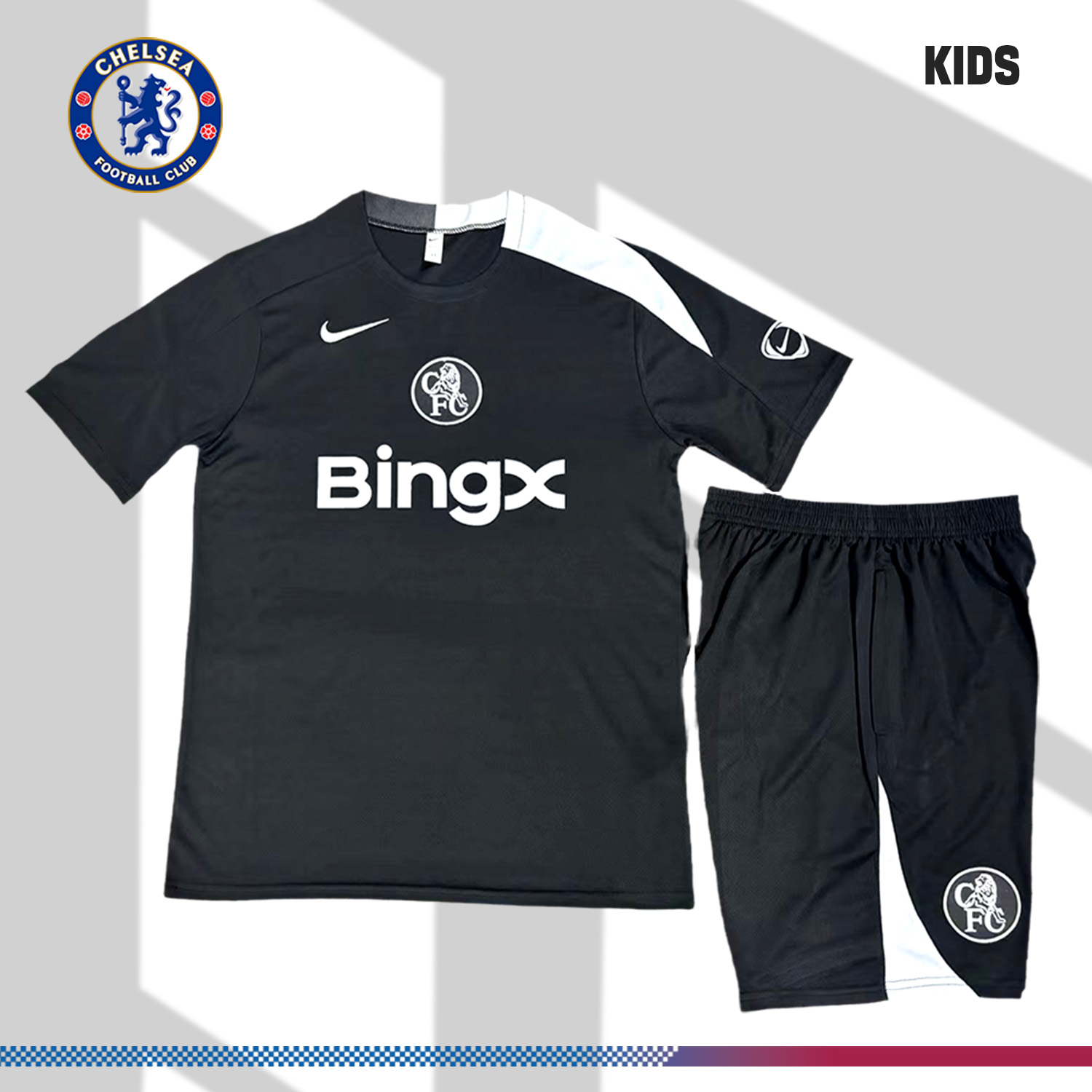 2025/2026 Chelsea Kids Short-Sleeve Training Kits (Adult Kids Kit)