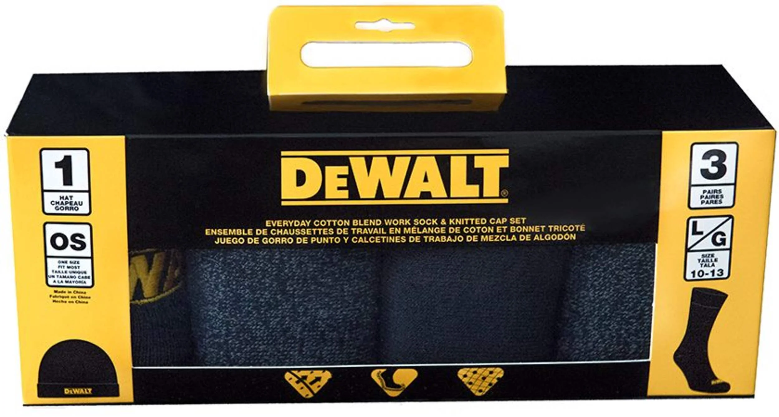Dewalt Toque & 3 Piece Sock Combo