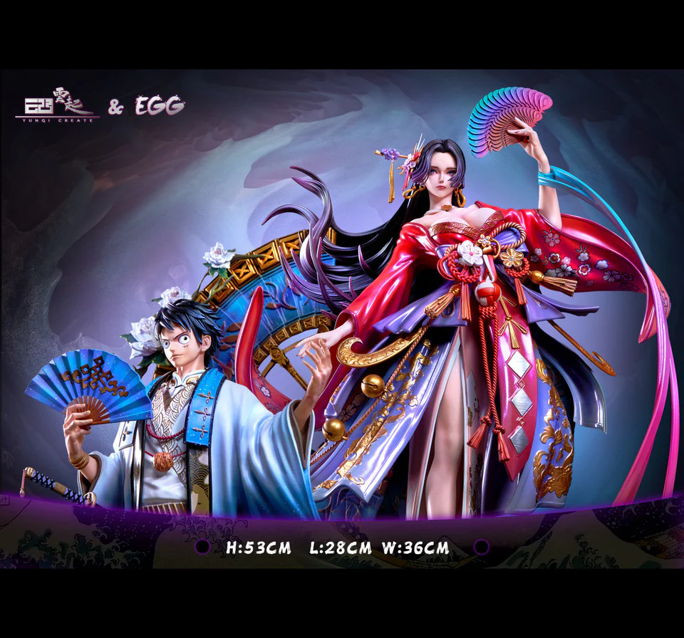 One Piece - Luffy & Boa | 1:6 Resin Statue | by YunQi & EGG Studio