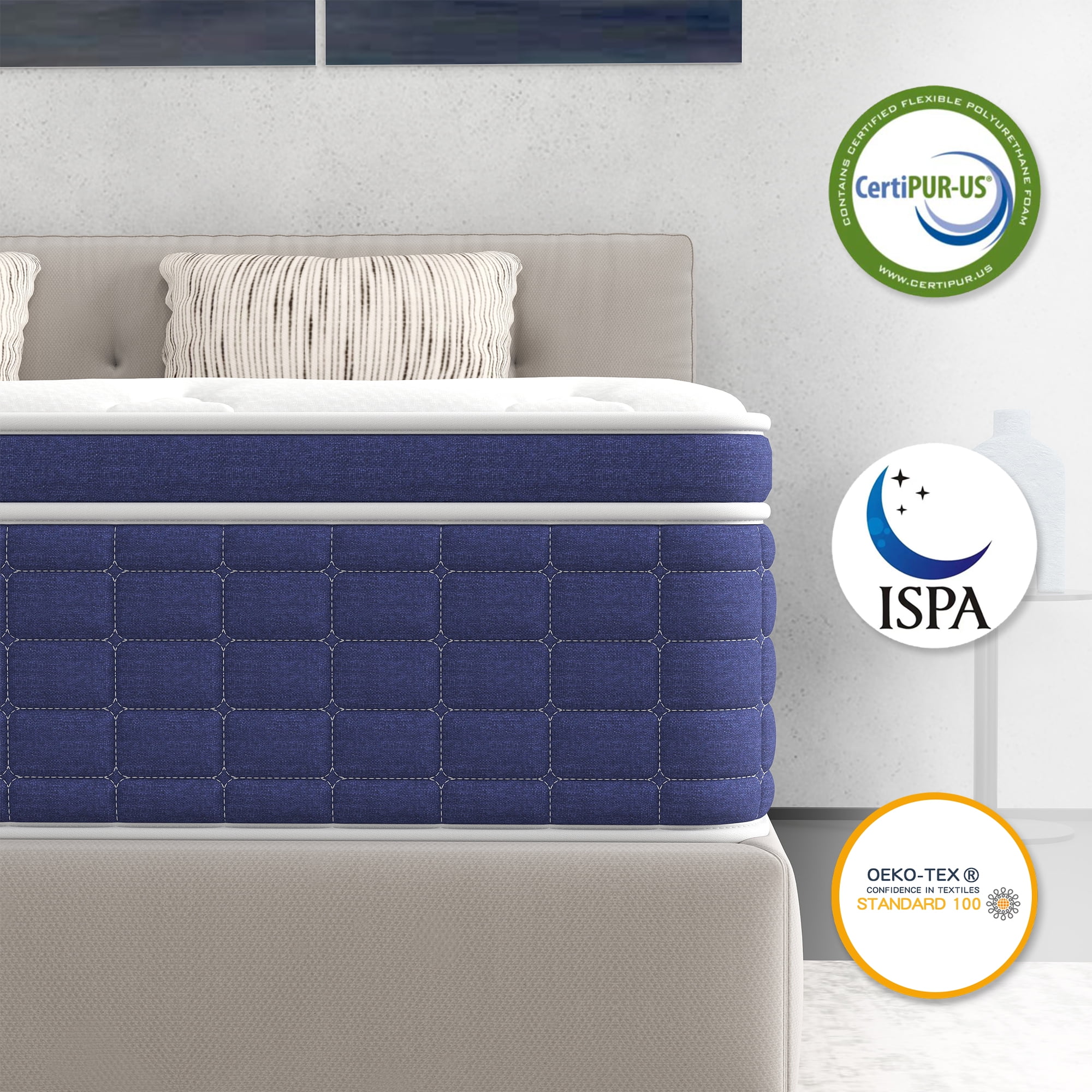 14inch King Mattress,Hybrid Mattresses Medium Firm in a Box