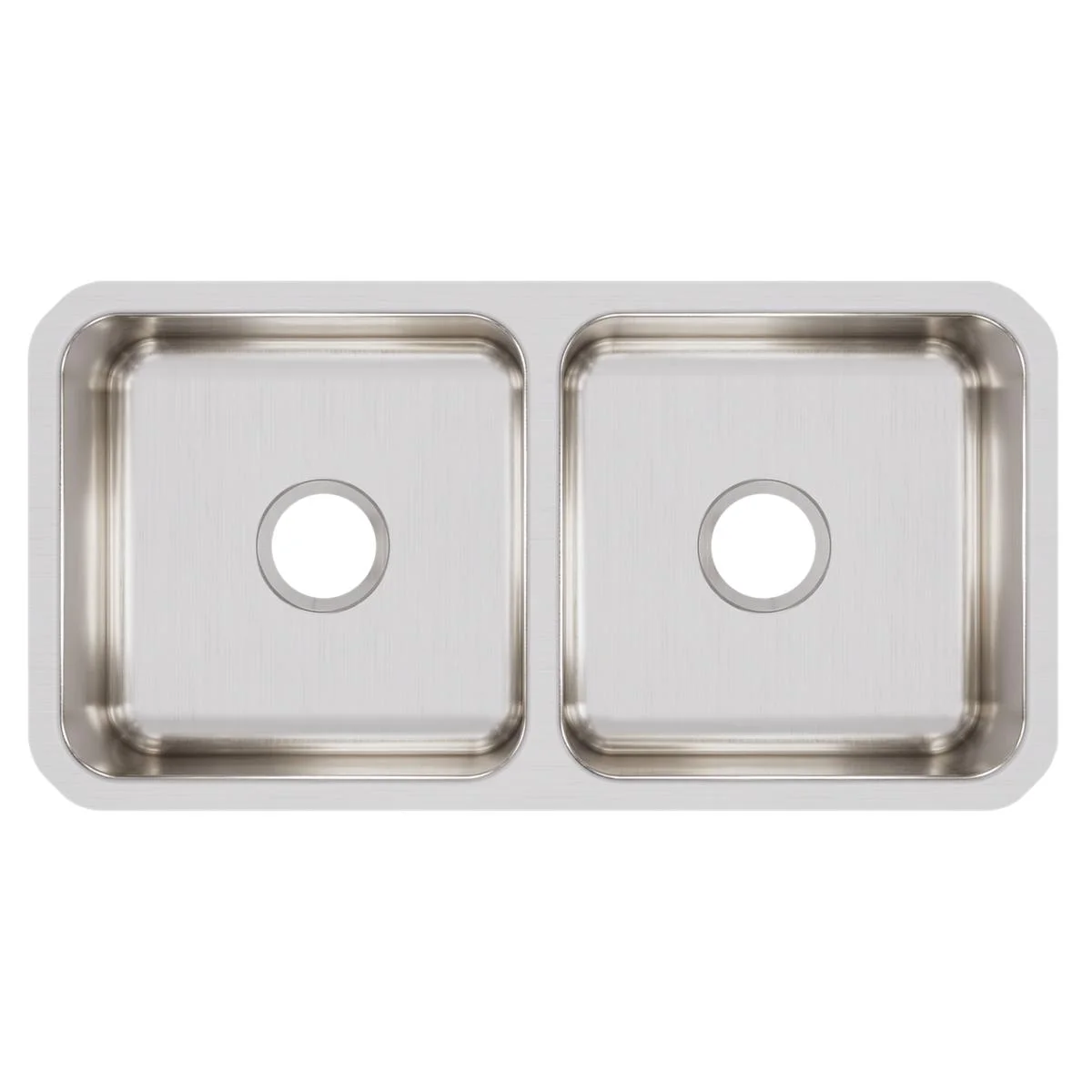 Elkay Lustertone Classic Stainless Steel 31-3/4" x 16-1/2" x 7-1/2", Equal Double Bowl Undermount Sink