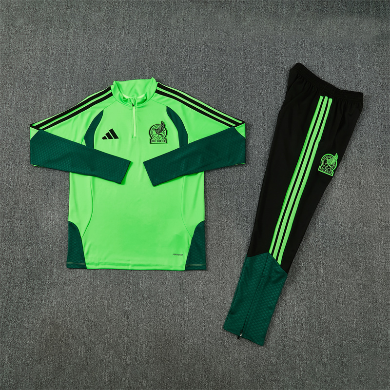 Adult/Kids 2026/2027 Mexico Half-Pull Training Football Shirt