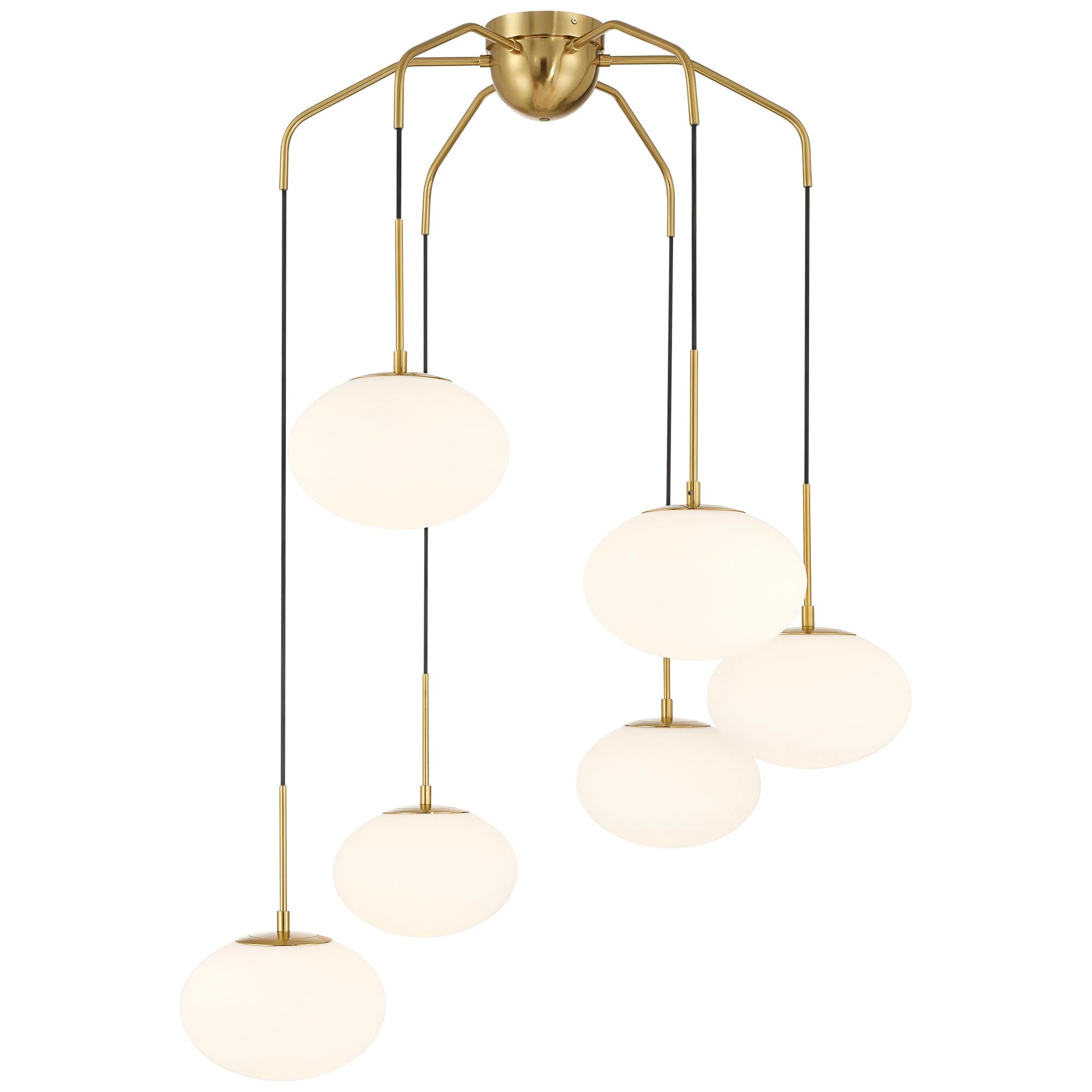 Possini Euro Design Possini Euro Graham 36" Wide Gold 6-Light Chandelier