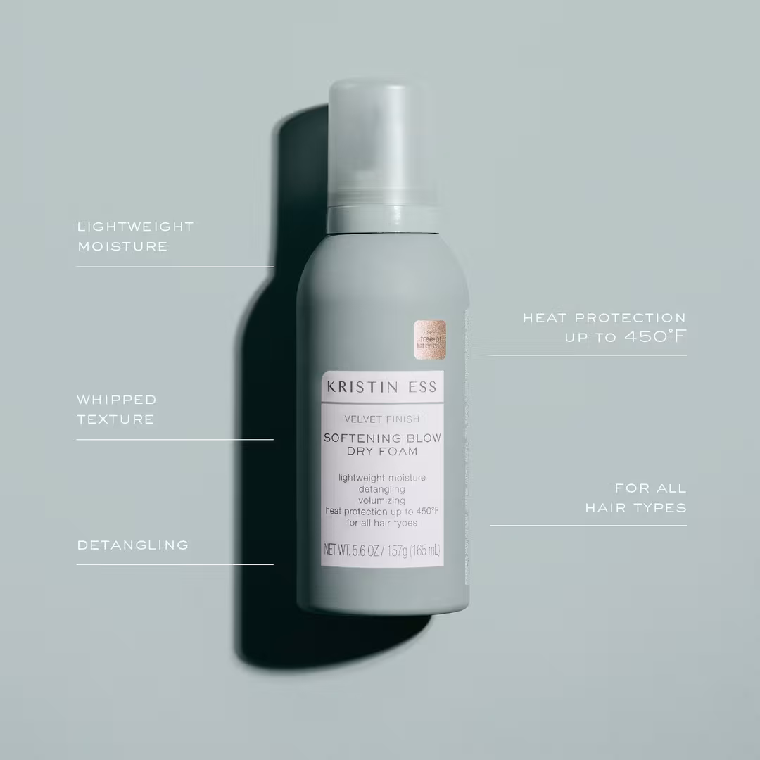 KRISTIN ESS HAIR  Velvet Finish Softening Blow Dry Foam