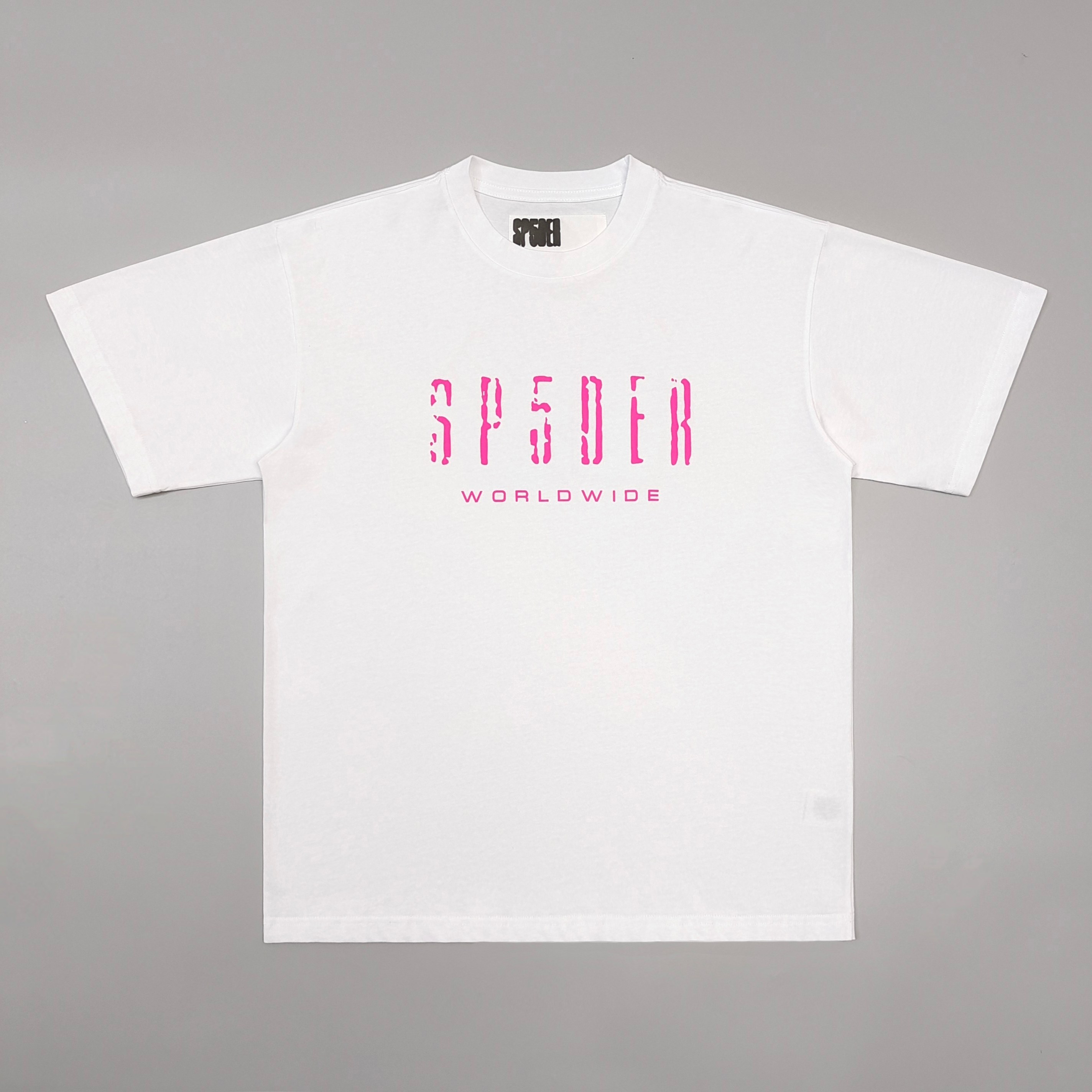1:1 Sp5der Red Speckled Lettering Short Sleeve T-Shirt