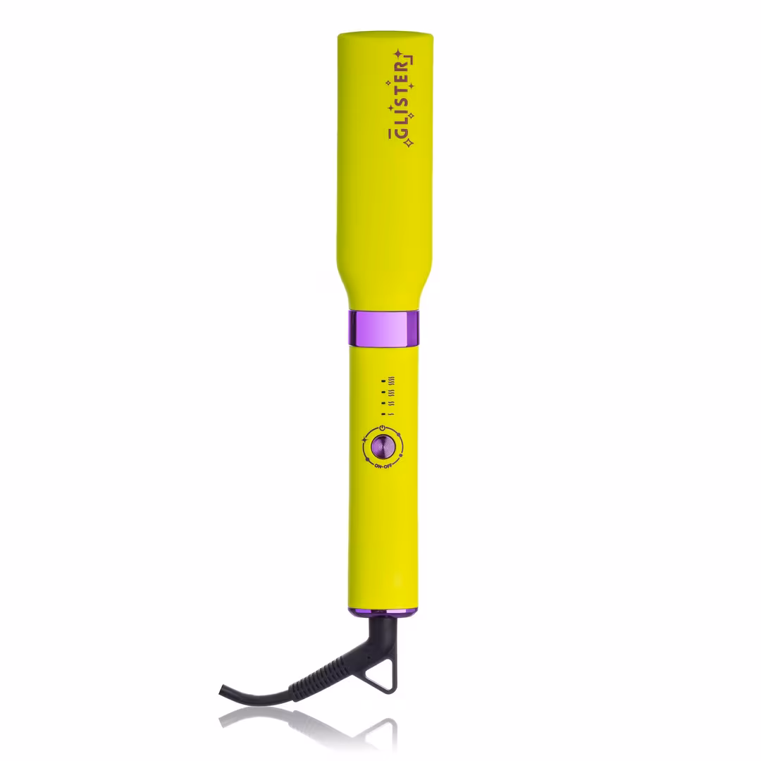 GLISTER  Foldable Tourmaline Gem Anti-Frizz Hot Smoothing Brush