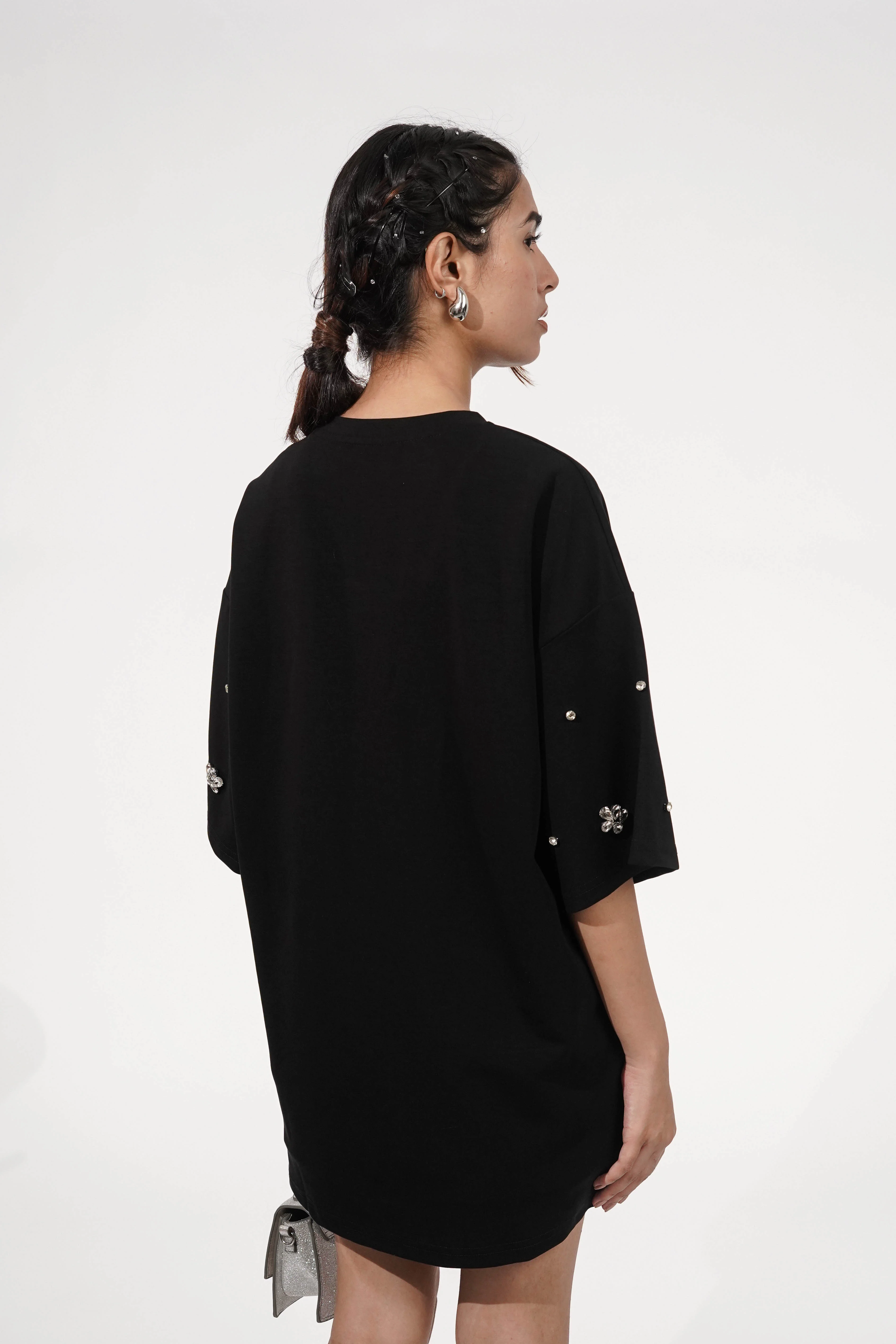 Hailey Black Rhinestone T-shirt