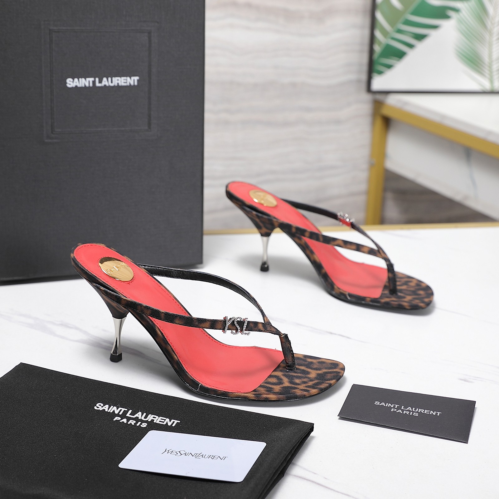 YSL Yvette High-Heeled Sandals
