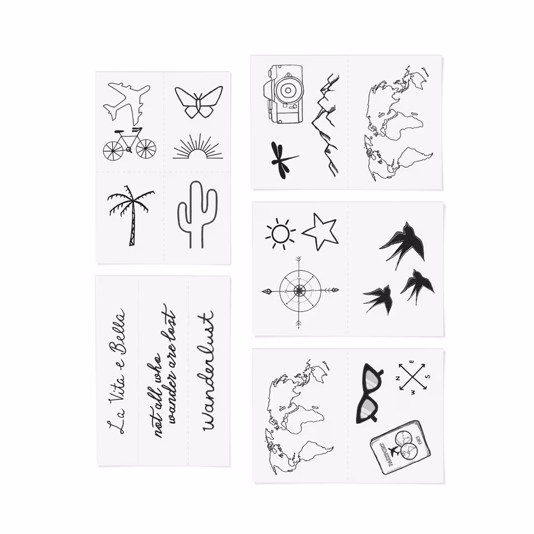 Inked by Dani  Destination Temporary Tattoo Pack