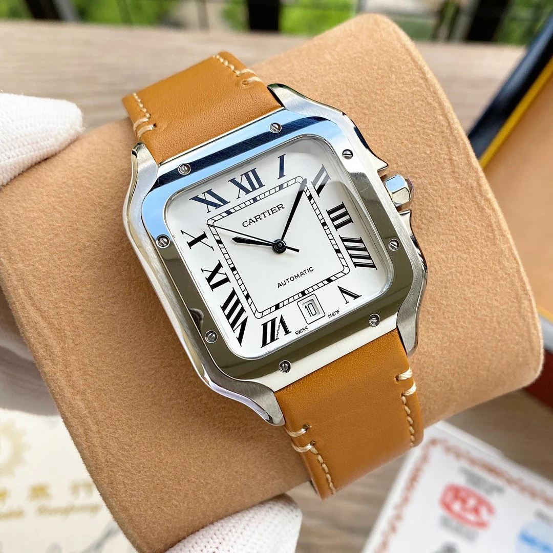 Cartier Watch SANTOS 38MM STEEL AUTOMATIC LEATHER