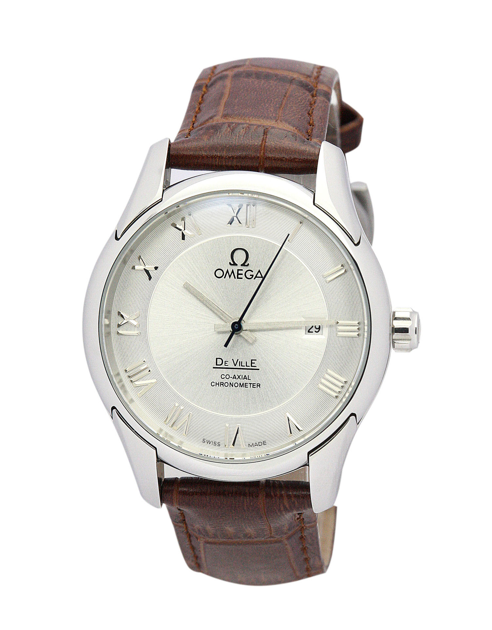 Replica Omega De Ville Hour Vision White Dial Roman Markers  41MM