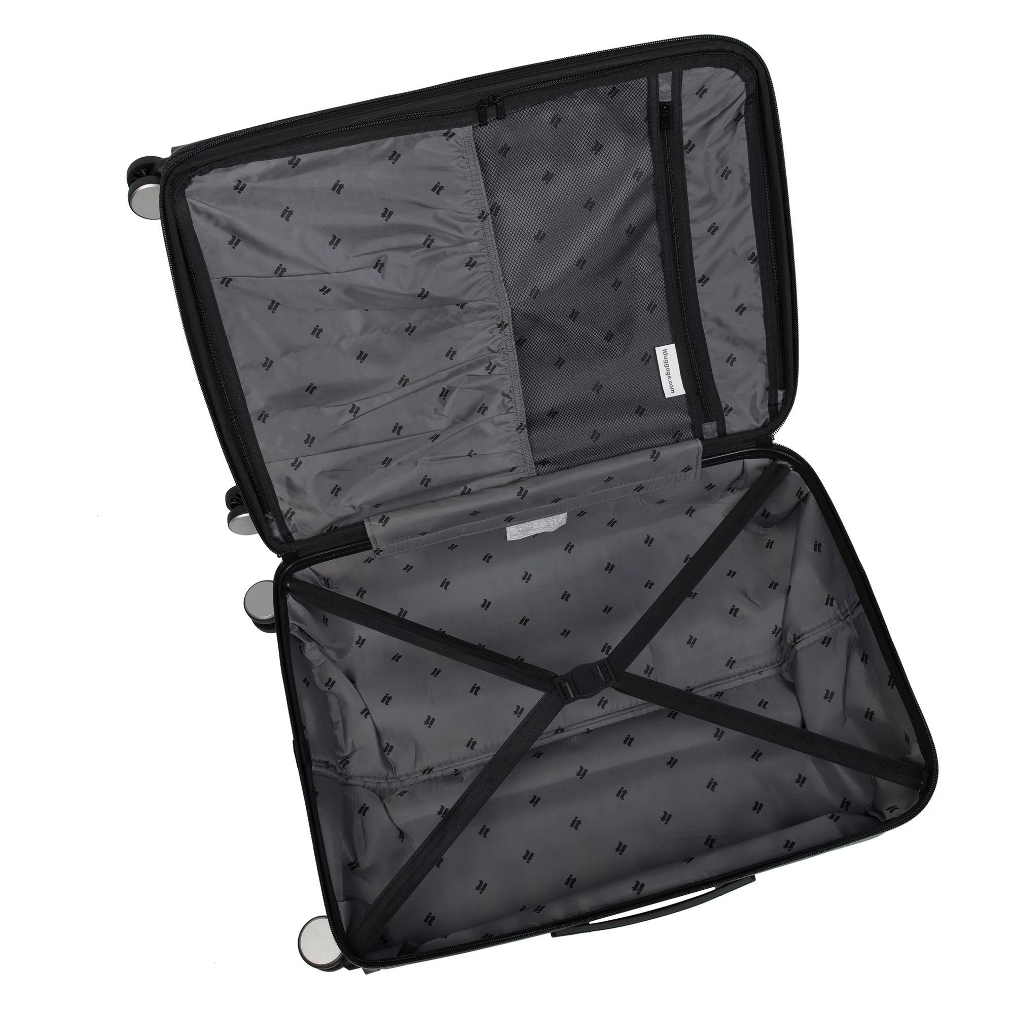 it luggage Legion 28" Hardside Checked 8 Wheel Expandable Spinner Luggage, No TSA Lock, Asphalt Black
