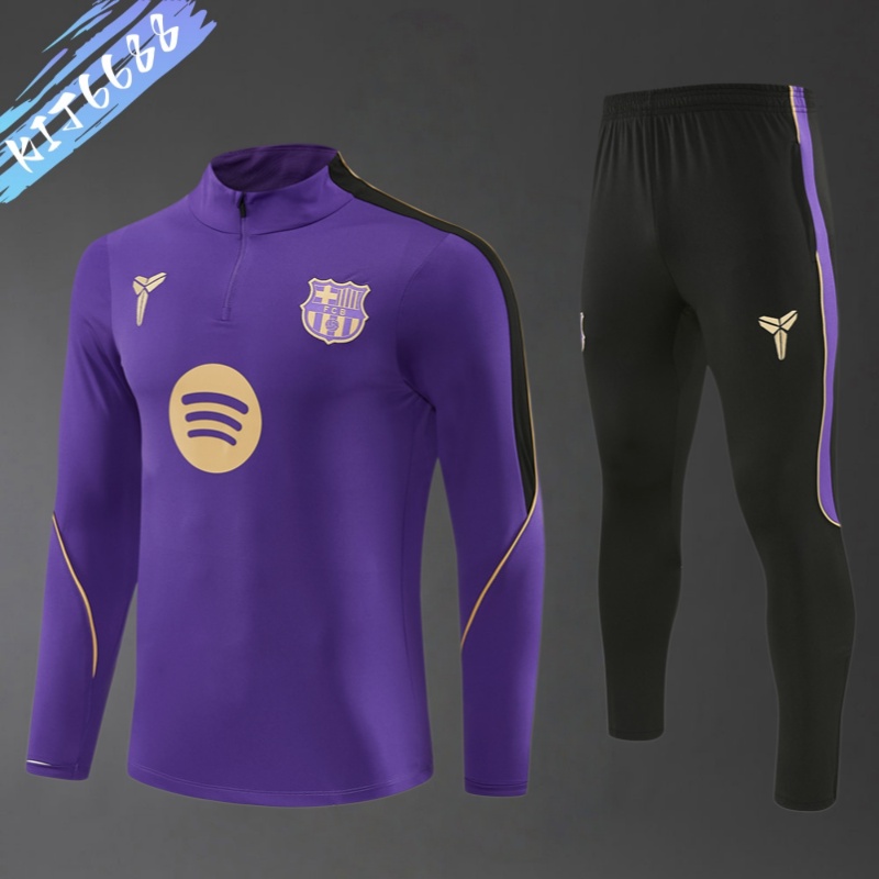 26/27 Barcelona Adult Half Zip Training Suit (Adult and Children's Set)