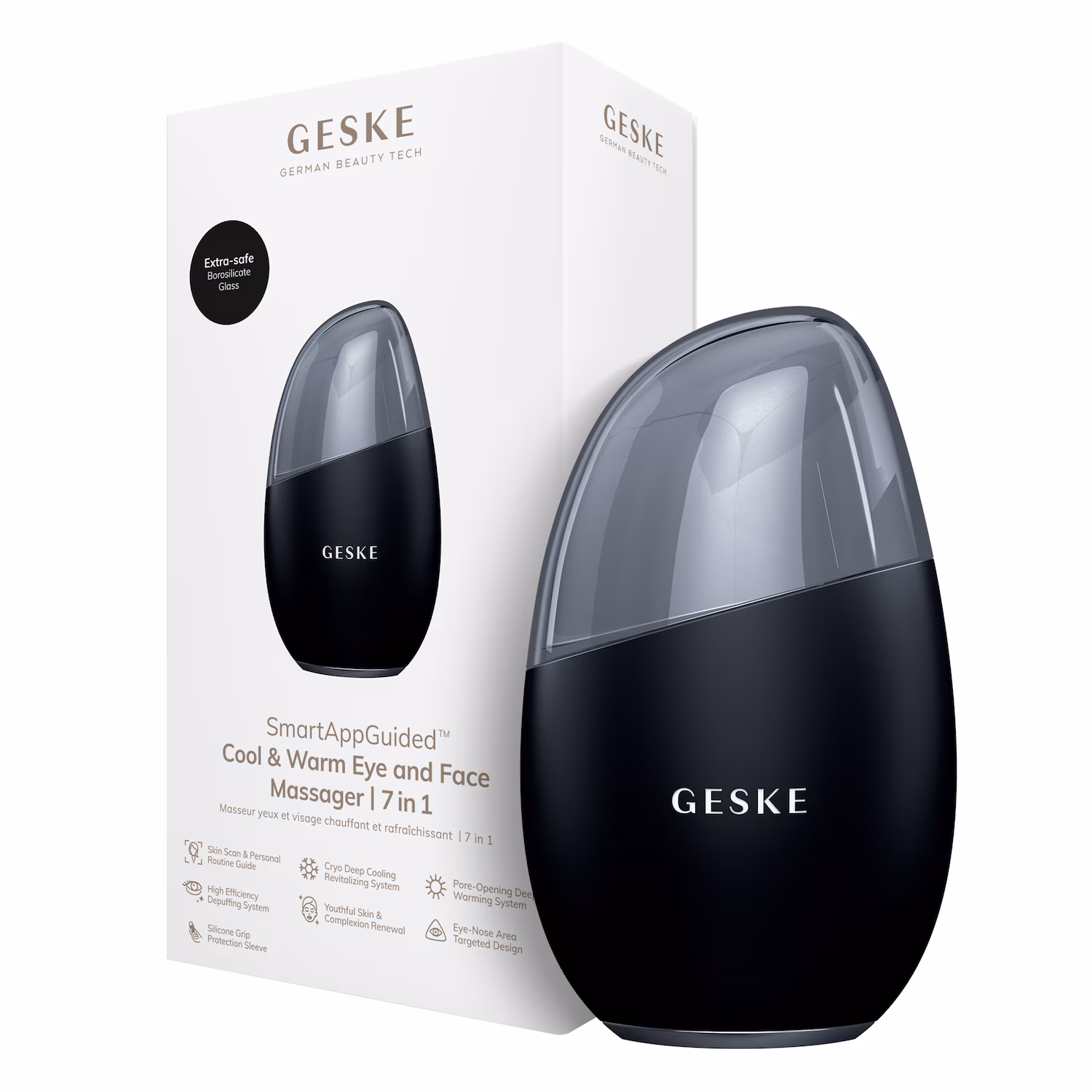 GESKE SmartAppGuided™ Cool & Warm Eye & Face Massager | 7 in 1