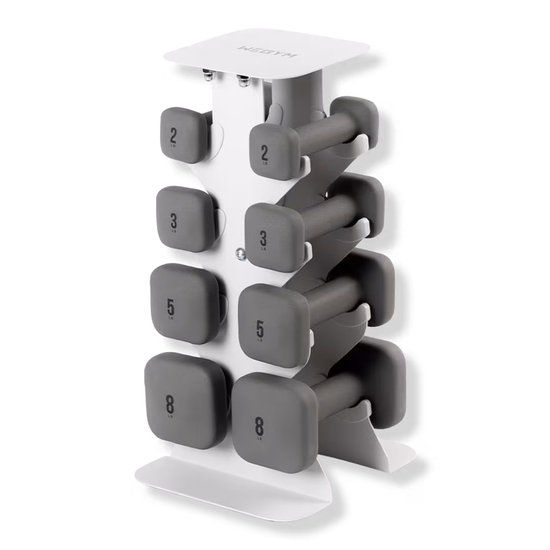 WeGym  SafeGrip Dumbbells Lower Set with Light Rack