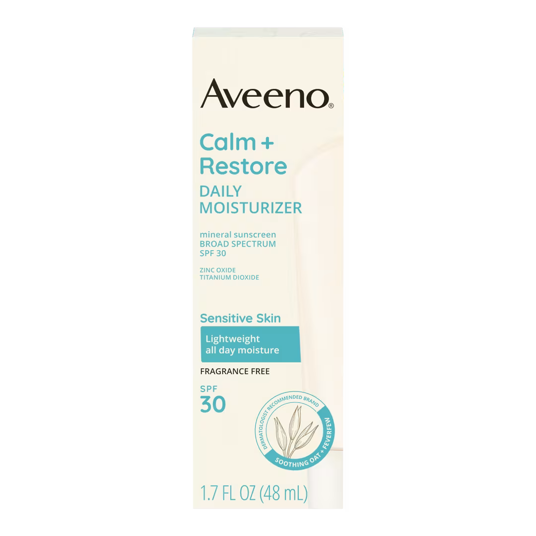 Aveeno  Calm + Restore Daily Moisturizer Mineral Sunscreen with Broad Spectrum SPF 30