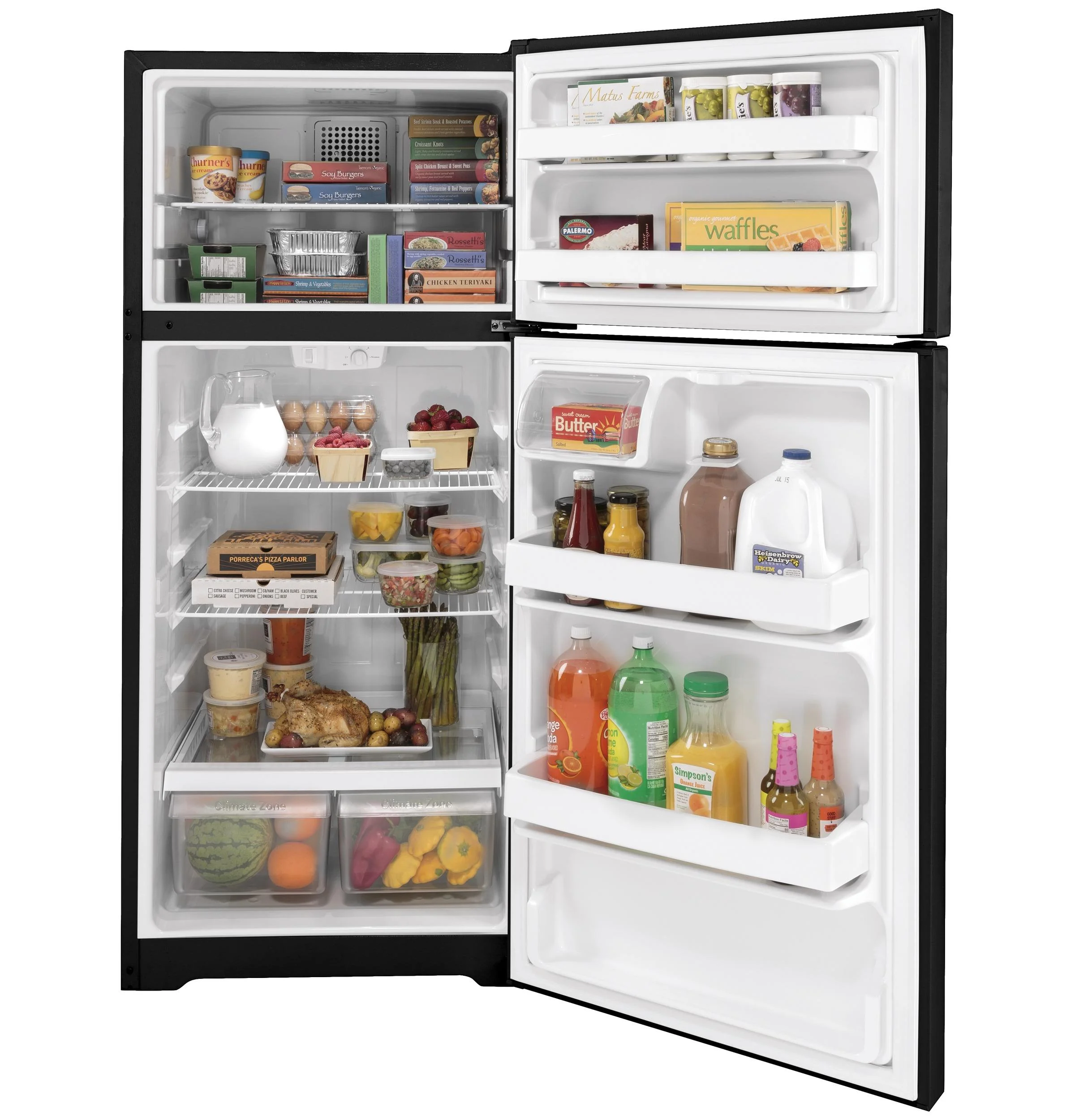 Climatic Home Products GTS17DTNRBB GE 16.6 cu. ft. Top Freezer Refrigerator