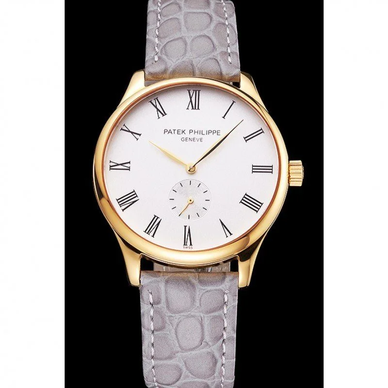 Patek Philippe Calatrava Dial White 39 mm, Yellow Gold Plated