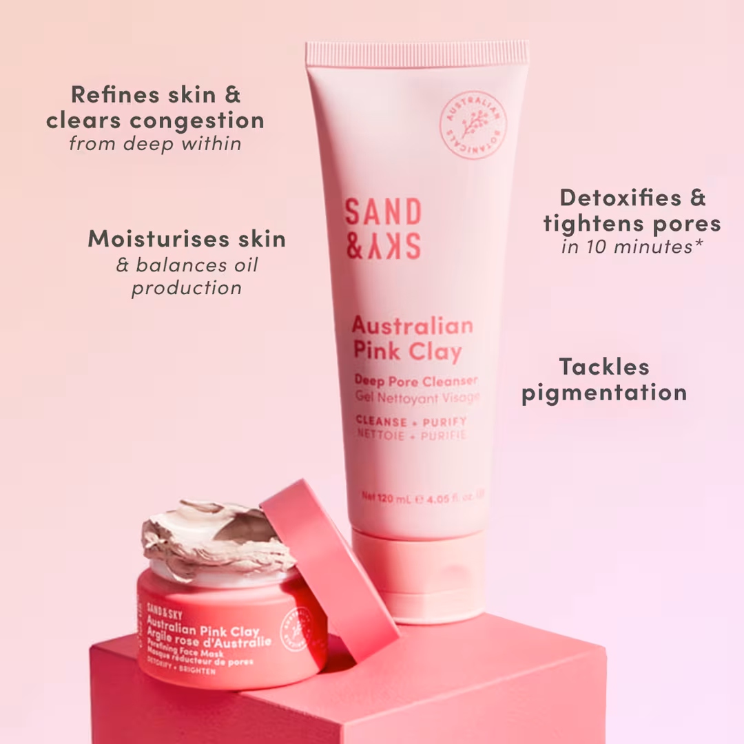 Sand and Sky  Australian Pink Clay Pore Tight Kit