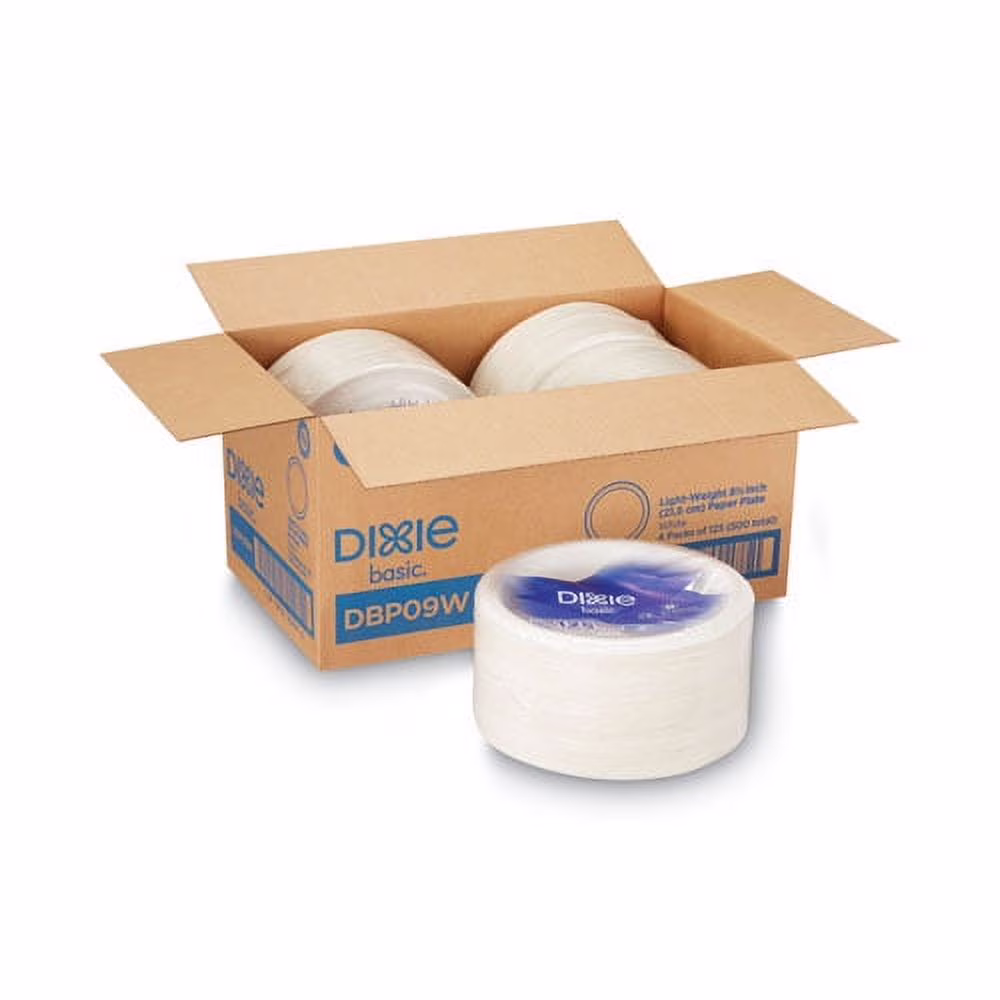 Paper Dinnerware, Plates, White, 8.5