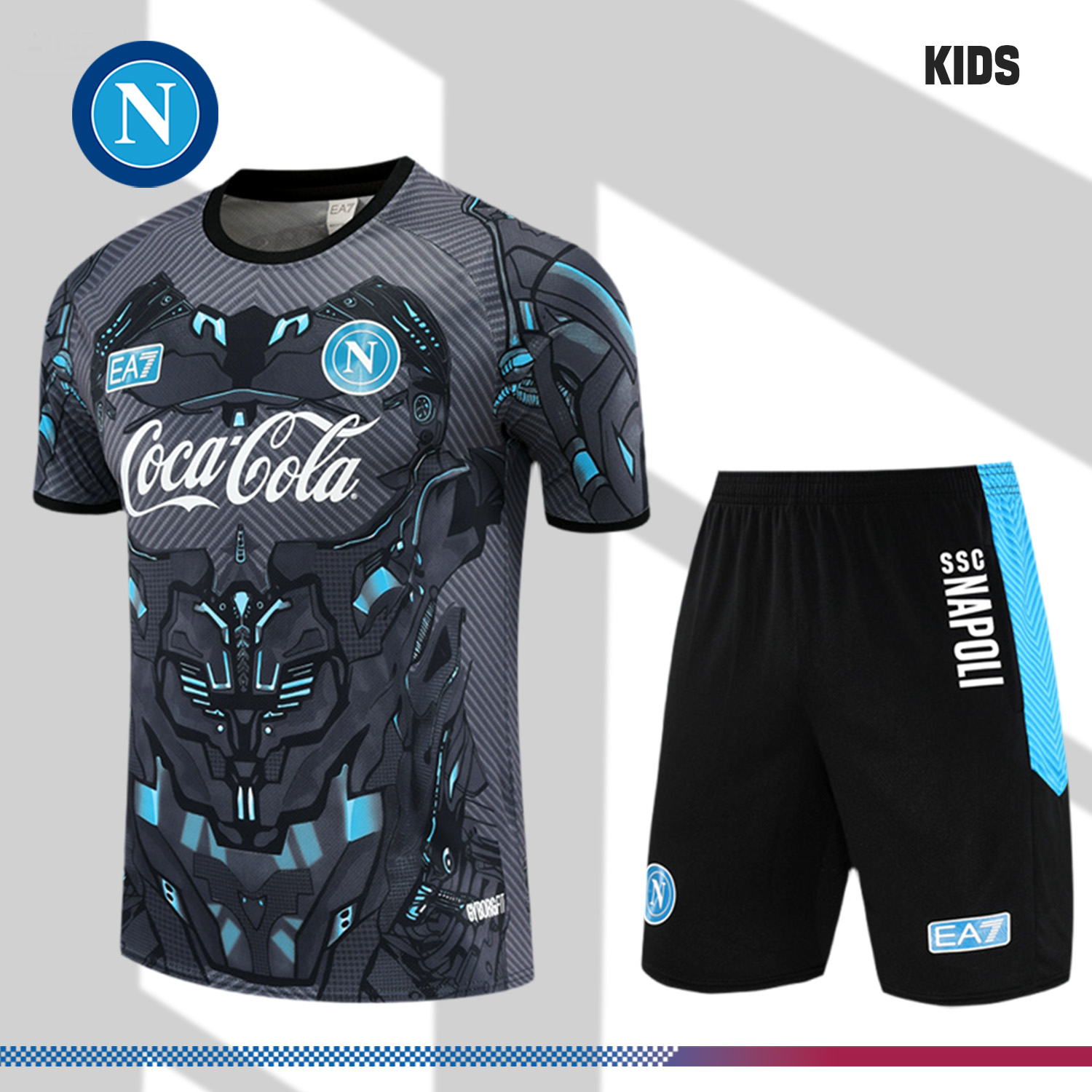2025/2026 Napoli Short Sleeve Training Jersey for Kids (Kids Kit)