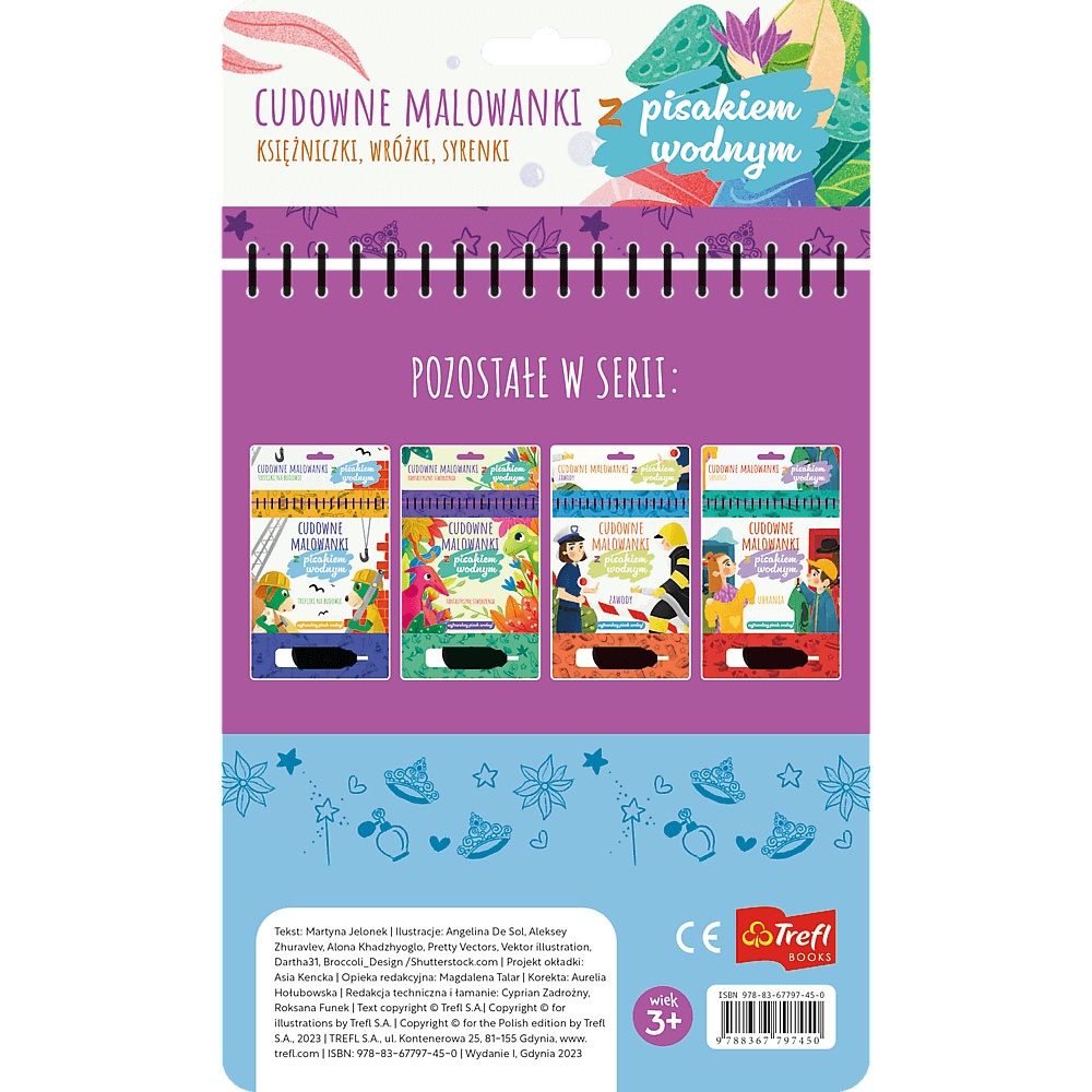 Książka Aktywizująca Księżniczki, Wróżki, Syrenki. Cudowne Malowanki Z Pisakiem Wodnym