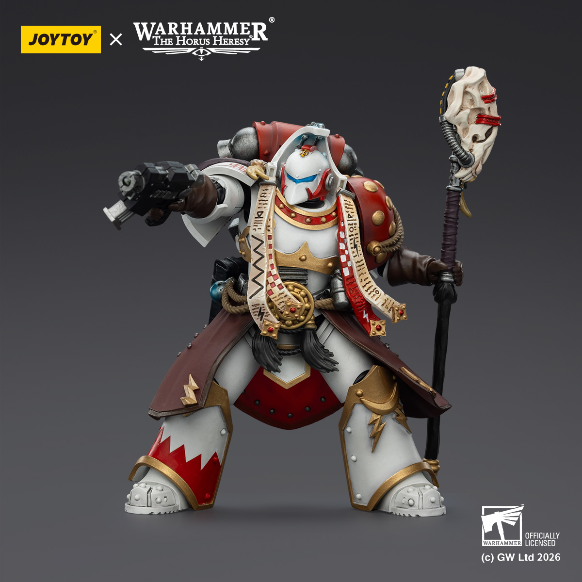 JOYTOY Warhammer 40K 1: 18 White Scars Stormseer Consul and Legion Praetor in Cataphractii Terminator Armour - JOYTOY WORLD