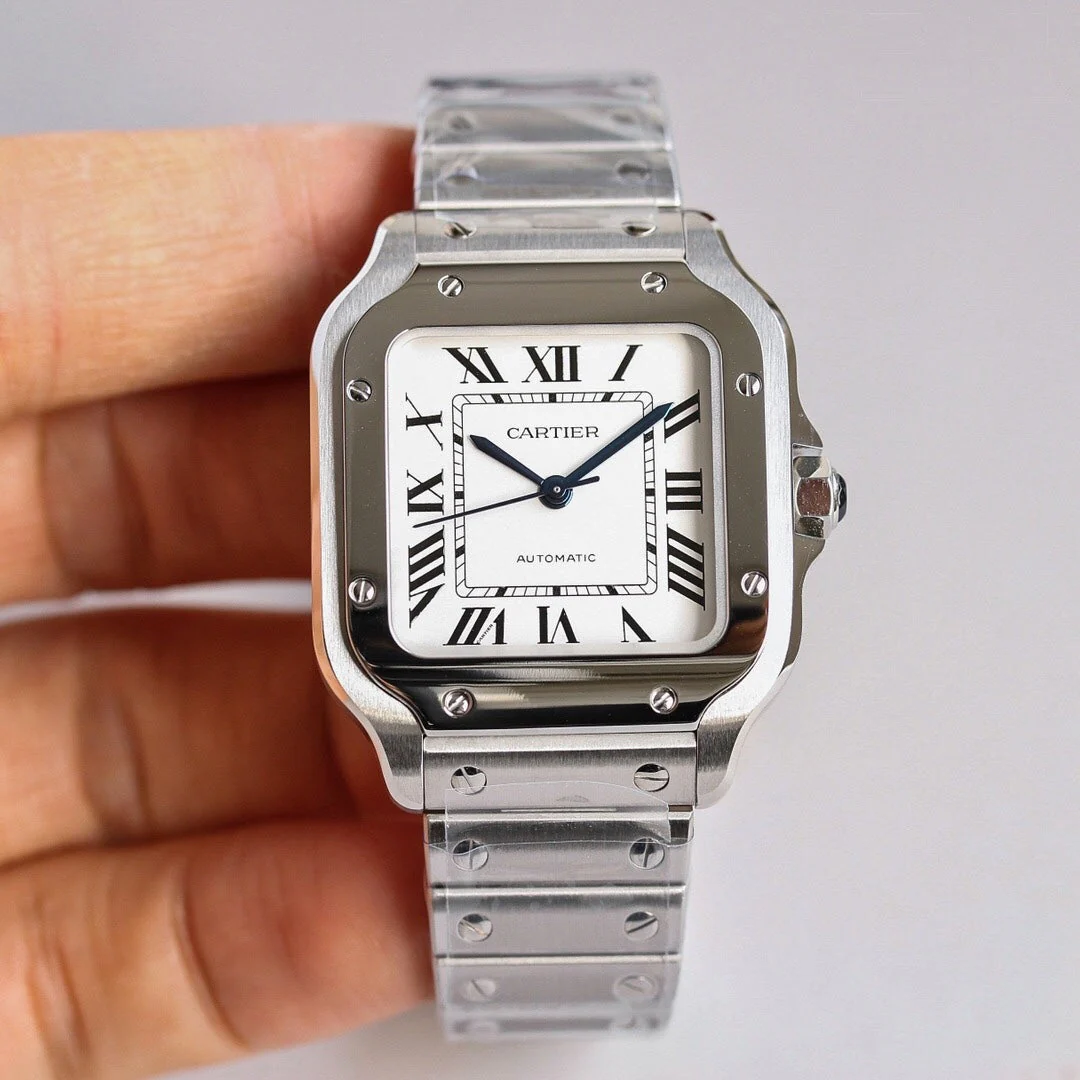 Cartier Watch SANTOS LADY 35.1MM STEEL CASE WHITE DIAL