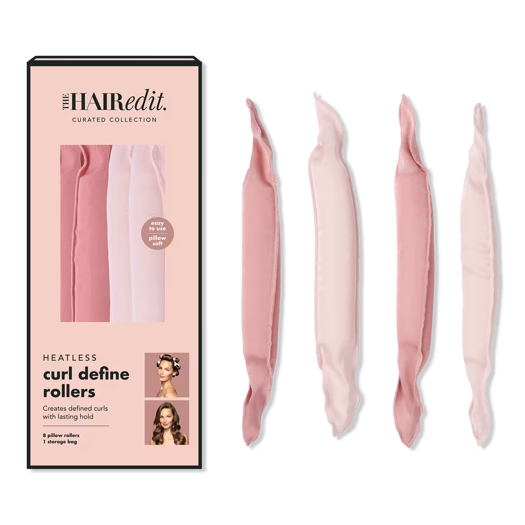 The Hair Edit  Heatless Curl Define Pillow Hair Rollers 8-Pack