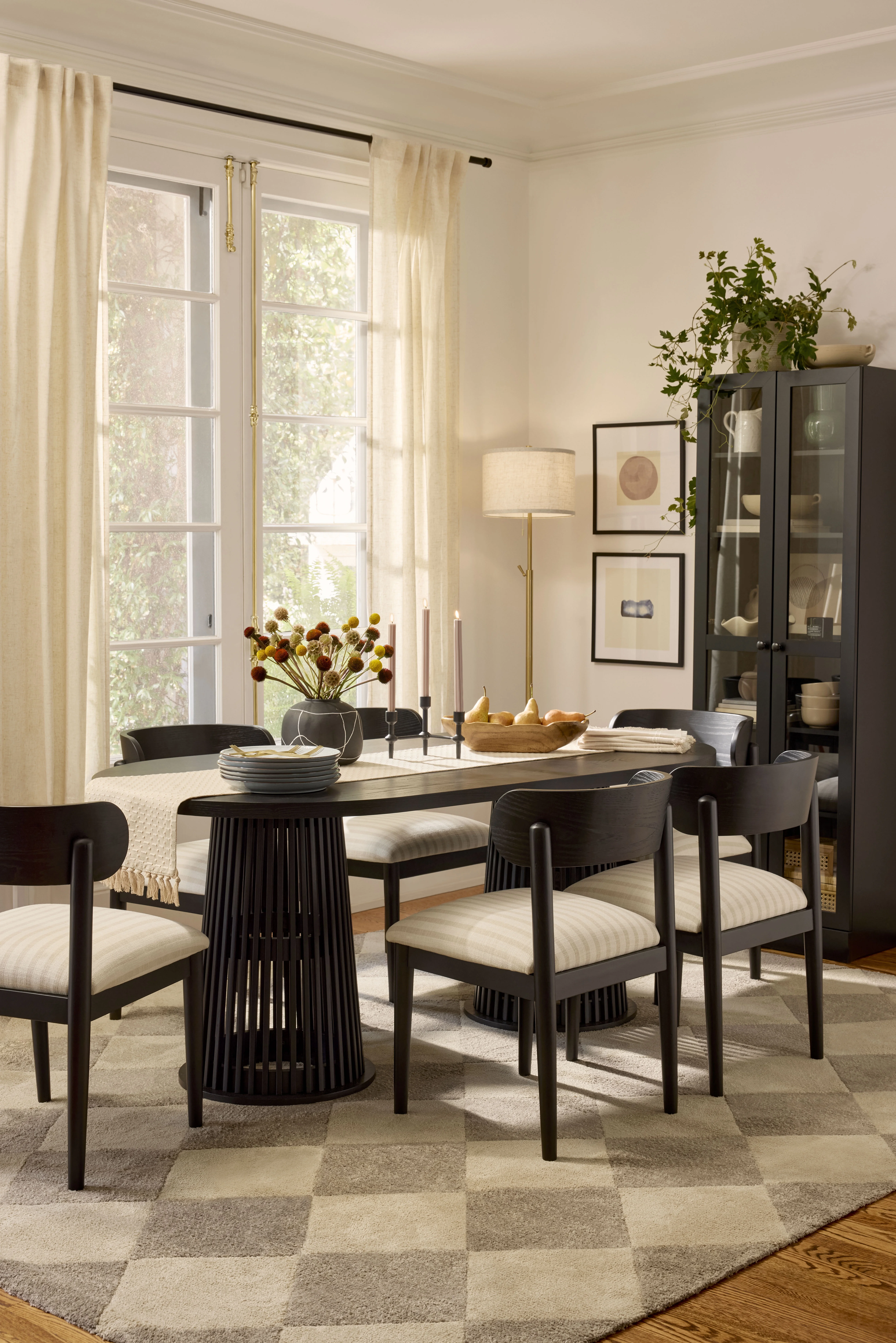 Beautiful by Drew Oval Dining Table, Rich Black