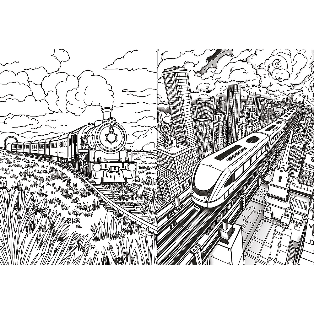 Książka Aktywizująca Pociągi I Samoloty, Kolorowanka