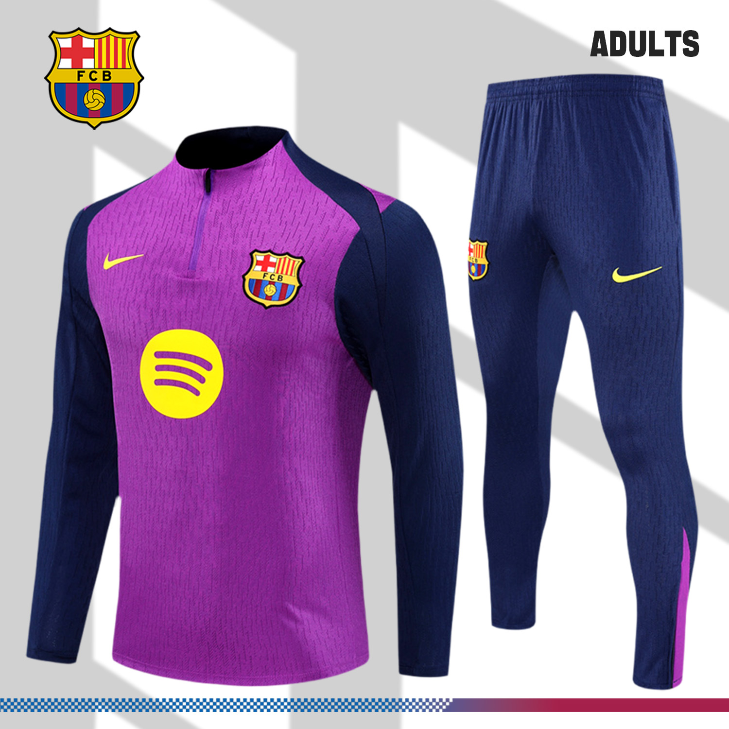 2025/2026 Barcelona Adults Half-Zip Training Kits (Adults Kit)