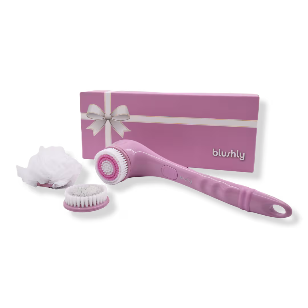 Blushly  Cleansing & Exfoliating Body Brush with Heads-Solid Edition