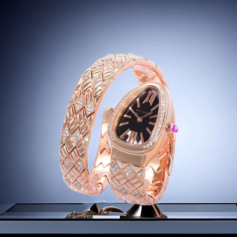BVL WatchSERPENTI SPIGA 35 PINK GOLD BLACK DIAL