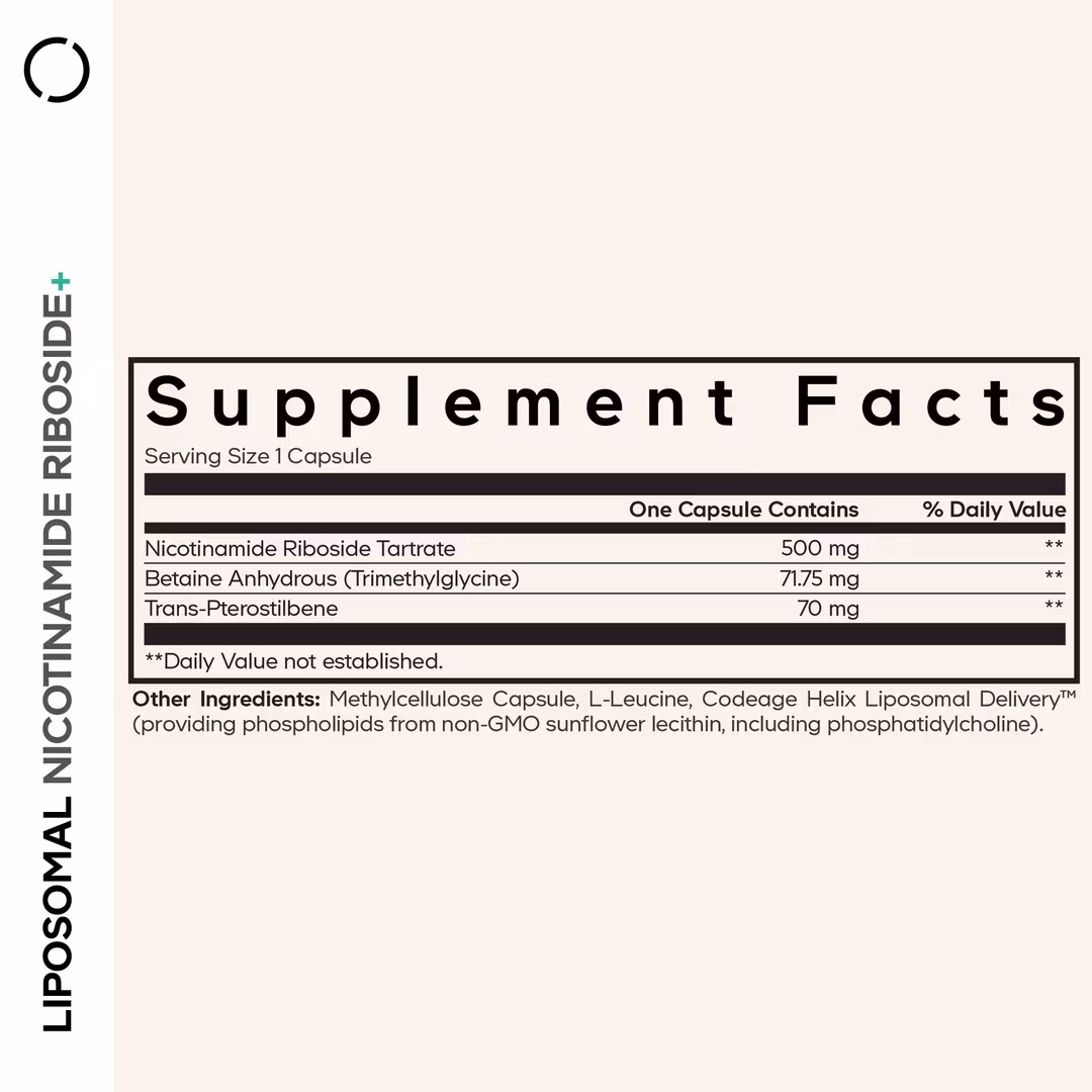 CODEAGE  Liposomal Nicotinamide Riboside with Betaine & Pterostilbene