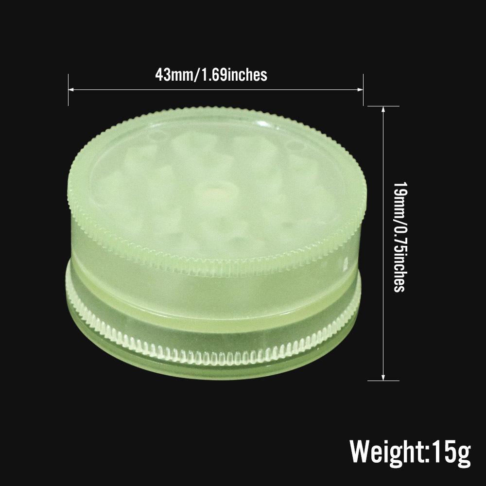 Luminous Plastic 2 Layer Herb Grinder