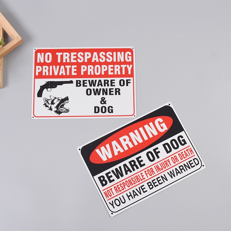 Caution: Dangerous Dog Warning Sign BEWARE OF DOGS Warning Sign Amazon Signage
