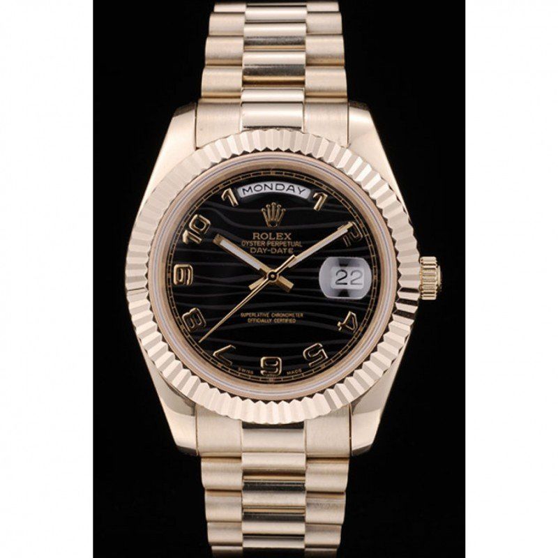 Superclone Rolex Day-Date 41mm Black Dial 41998