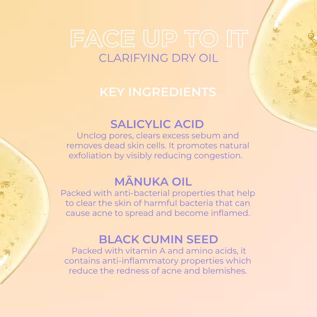 Evre Skincare  Face Up To It Clarifying Dry Oil for Teens