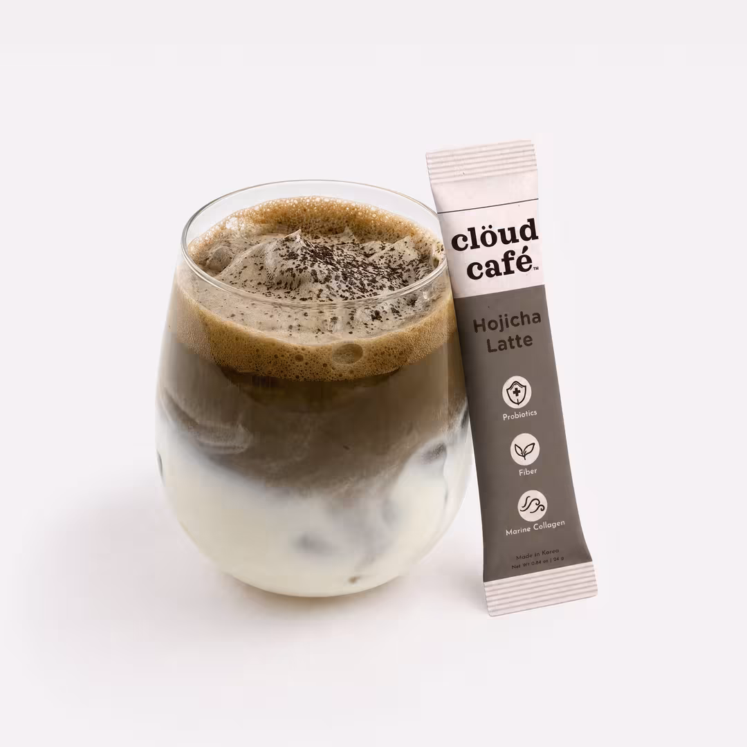 clöud café  Hojicha Latte Collagen-Infused Beauty Booster