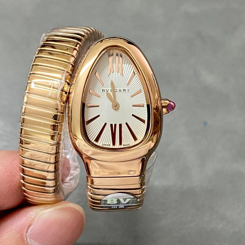 BVL WatchSERPENTI SPIGA PINK GOLD CERAMIC WHITE DIAL