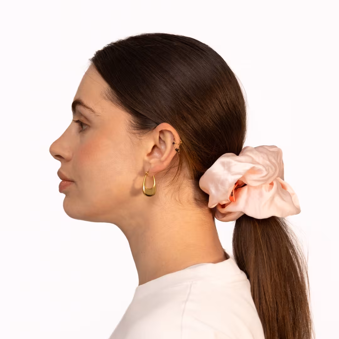 LINA LENNOX  Organic Silk Pastel Dreams Oversized Scrunchie Trio