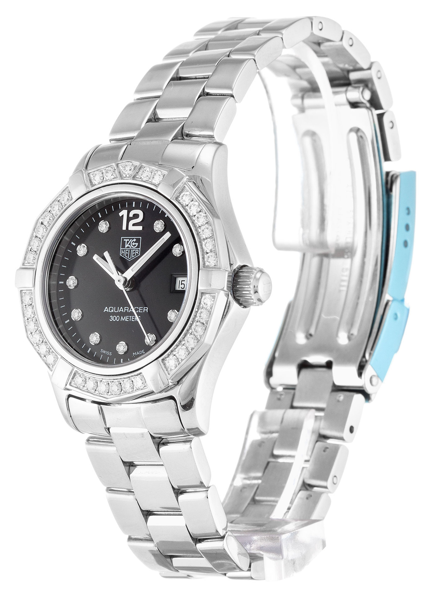Replica Tag Heuer Aquaracer Black Dial Diamond Markers Lady WAF141D.BA0813 27MM
