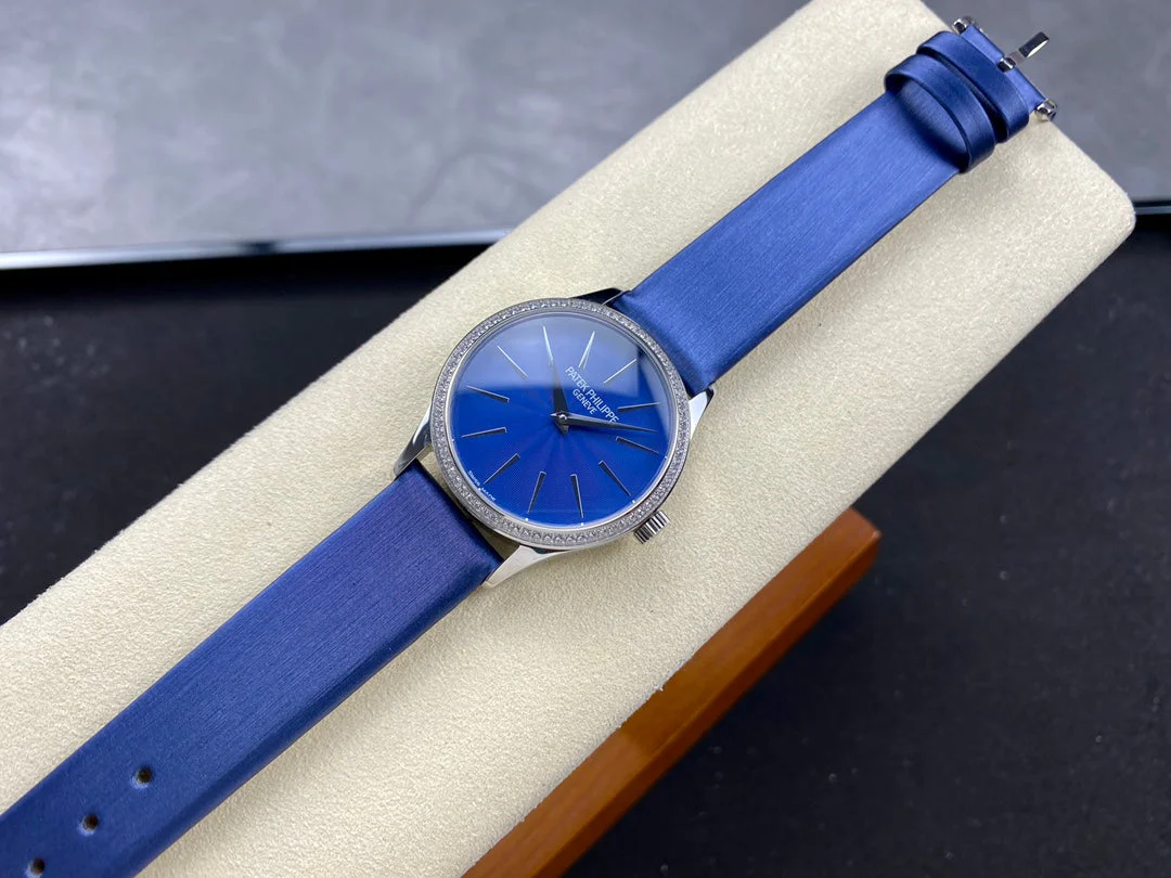 PATEK Watch Calatrava 33mm Silver Blue Dial