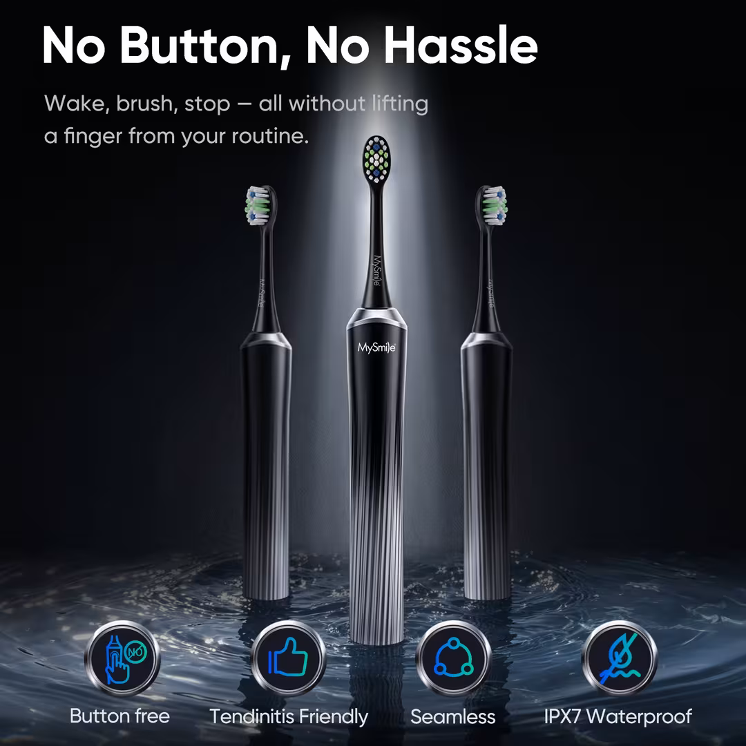 MySmile  Button-Free Rechargeable Sonic Toothbrush with Pressure Sensor